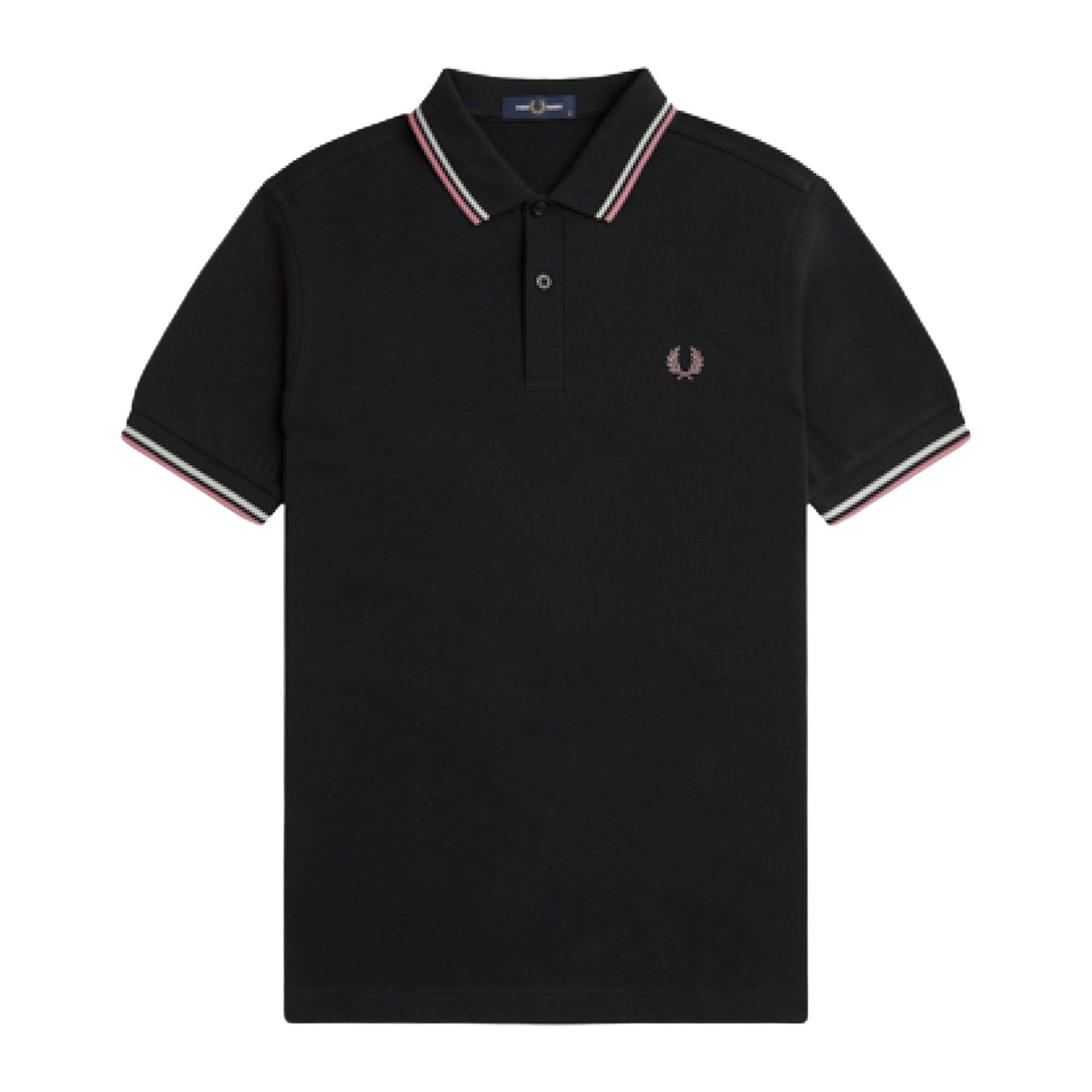 トップス FRED PERRY/Twin Tipped Ribbed Polo Shirt Fred Perry Black Twin Tipped Polo Shirt M12 N06 | Jules B